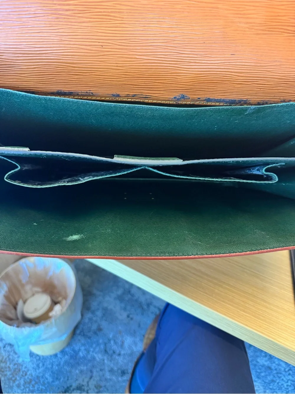 3 - Authentic Louis Vuitton Briefcases 2 Epi (Black and Cognac) 1 Taiga Green